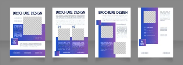 Cinema Festival Invitation Program Blank Brochure Design Template Set Copy — Image vectorielle