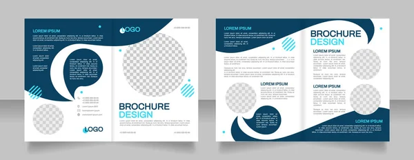 Customer Service Representatives Blank Brochure Design Template Set Copy Space — стоковый вектор