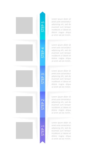 Plantilla Diseño Gráfico Infográfico Paleta Colores Azul Infografía Abstracta Con — Vector de stock