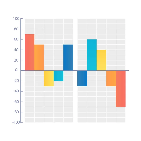 Modèle Conception Graphique Colonnes Infographique Statistique Suivi Des Ventes Analytique — Image vectorielle