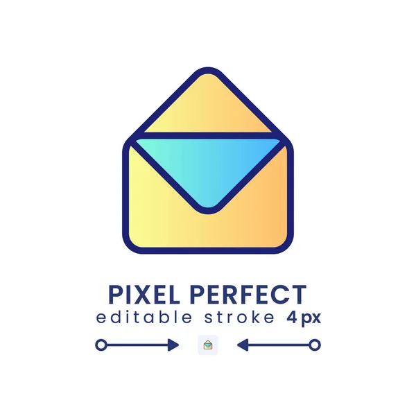 stock vector Email gradient fill desktop icon. Message receiving. Online communication. Digital service. Pixel perfect 128x128, outline 4px. Modern colorful linear symbol. Vector isolated editable RGB element