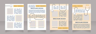 Kanser önleme düzenli boş broşür tasarımı. Metin için boş kopya alanı olan dikey poster şablonu. Önceden hazırlanmış şirket raporları koleksiyonu. Düzenlenebilir el ilanı sayfaları