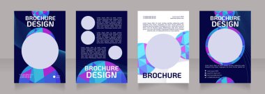 İş ve teknoloji boş broşür tasarımı. İnternet pazarlaması. Metin için kopyalama alanı ile şablon ayarlandı. Önceden hazırlanmış şirket raporları koleksiyonu. Düzenlenebilir 4 sayfa. Kullanılan KoHo Düzenli yazı tipi