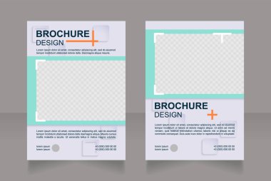 IT organizasyonu boş broşür tasarımıyla temas kurar. Dijital dönüşüm. Metin için kopyalama alanı ile şablon ayarlandı. Önceden hazırlanmış şirket raporları koleksiyonu. Düzenlenebilir 2 sayfa. Arial Kalın, kullanılan düzenli yazı tipleri