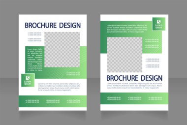 Farming support service contact info blank brochure design. Template set with copy space for text. Premade corporate reports collection. Editable 2 paper pages. Montserrat font used