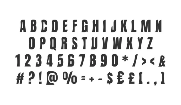 Черный Смелый Алфавит Векторная Декоративная Типография Стиль Декоративного Шрифта Латинская — стоковый вектор