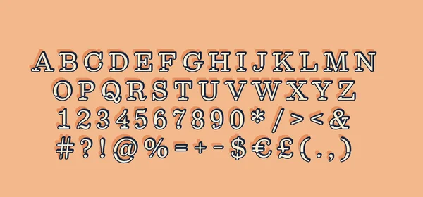 Set Alfabeto Classico Nero Stile Moderno Tipografia Decorativa Vettoriale Stile — Vettoriale Stock