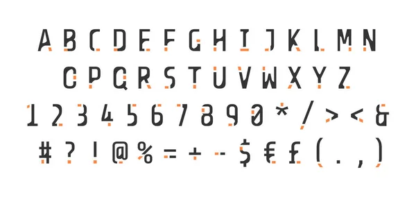 Tučná Kulatá Abeceda Dekorem Vektorová Dekorativní Typografie Dekorativní Styl Písma — Stockový vektor