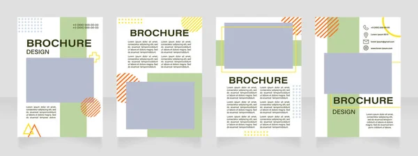 Corso Editing Fotografico Progetto Layout Brochure Vuota Modello Poster Verticale — Vettoriale Stock