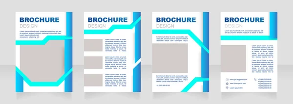 Scheduling Construction Projects Blank Brochure Design Template Set Copy Space — Archivo Imágenes Vectoriales