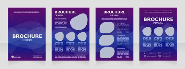 Planning Night Stargazing Blank Brochure Design Template Set Copy Space — Stok Vektör