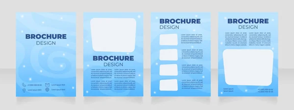 Preparatory Academy Astronauts Blank Brochure Design Template Set Copy Space — Vettoriale Stock