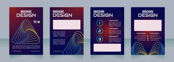 Virtual Organisation Blank Brochure Design Template Set Copy Space Text — Stockvektor
