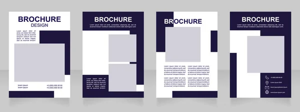Modern Arts Movements Guide Blank Brochure Design Template Set Copy — Stockový vektor