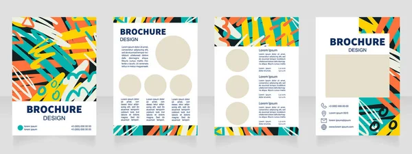 Commercial Art Blank Brochure Design Template Set Copy Space Text — Stockvektor
