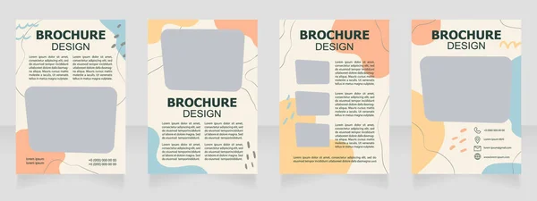 Postmodern Architecture Lecture Auction Blank Brochure Design Template Set Copy — Stok Vektör