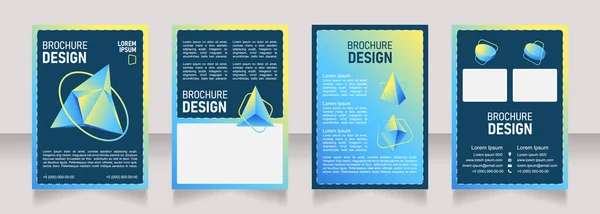 Opfinde Blank Brochure Design Skabelon Sæt Med Kopieringsplads Til Tekst – Stock-vektor
