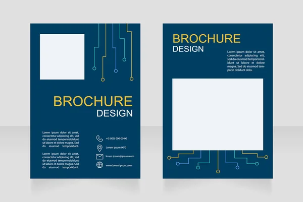 Internet Connection Communication Blank Brochure Design Template Set Copy Space — Stock Vector