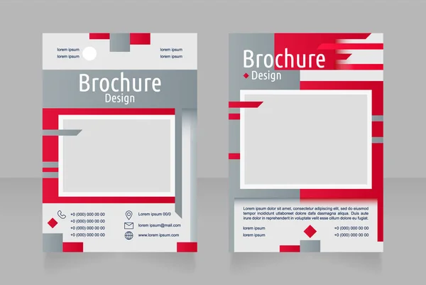 Département Marketing Contact Info Conception Brochure Vierge Modèle Avec Espace — Image vectorielle