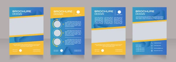 Innovatief Farmaceutisch Bedrijf Blanco Brochure Ontwerp Sjabloon Set Met Kopieerruimte — Stockvector