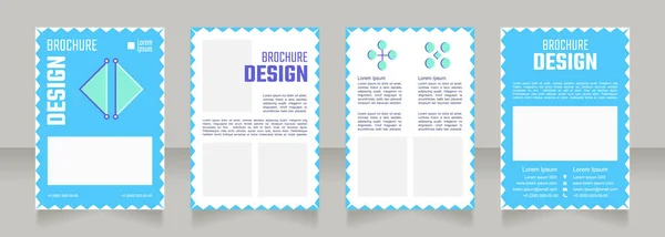 Informationsservice Blank Broschyr Design Mall Set Med Kopieringsutrymme För Text — Stock vektor