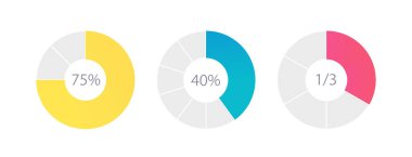 Matematiksel araştırma sonuçları çember infografik tasarım şablonu karanlık tema için ayarlandı. Bilimsel çalışma. Sektörlü düzenlenebilir turta grafikleri. Görsel veri sunumu. Kullanılan Myriad Pro-Normal yazı tipi