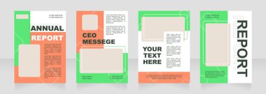 Parlak boş broşür tasarımı. Alışveriş ve perakende bilgileri. Metin için boş kopya alanı olan dikey poster şablonu. Önceden hazırlanmış şirket raporları koleksiyonu. Düzenlenebilir el ilanı sayfaları