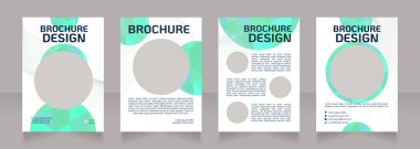 Bitkisel ilaç boş broşür tasarımı. Doğal ürünler. Metin için kopyalama alanı ile şablon ayarlandı. Önceden hazırlanmış şirket raporları koleksiyonu. Düzenlenebilir 4 sayfa. Kullanılan KoHo Düzenli yazı tipi