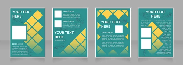 Communicating Company Vision Blank Brochure Layout Design Vertical Poster Template — Stock Vector