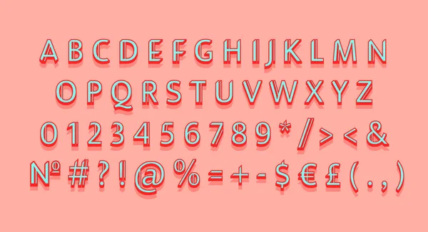 Геометрический Набор Современных Sans Serif Векторная Декоративная Типография Стиль Декоративного — стоковый вектор