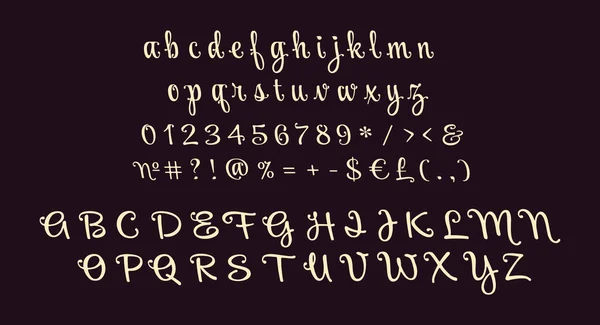 Czarny Zestaw Alfabetu Wektorowa Typografia Dekoracyjna Dekoracyjny Styl Typeset Łaciński — Wektor stockowy