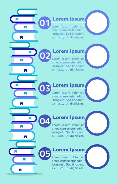 Adult Education Blue Infographic Chart Design Template Learning Class Abstract — Stock Vector