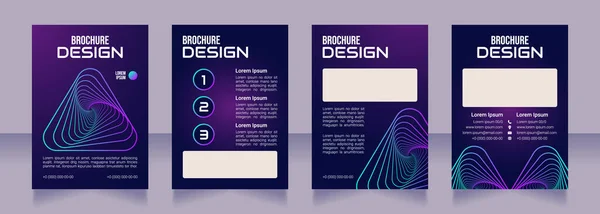 Innovative Trend Blank Brochure Design Template Set Copy Space Text — Stockvektor