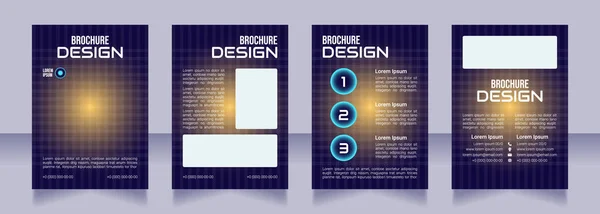 Telehealth Service Blank Brochure Design Template Set Copy Space Text — Stock Vector