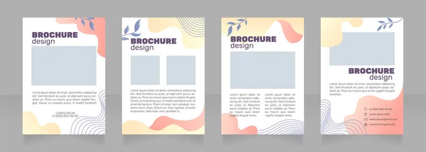 Spa Salon Promotion Blank Brochure Design Template Set Copy Space — Stockvector