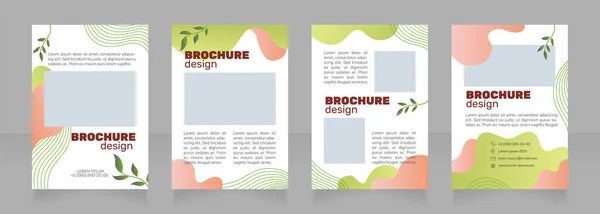 High Quality Spa Treatment Blank Brochure Design Template Set Copy — ストックベクタ
