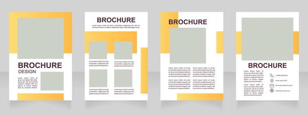 Abstractionism Artists Artworks Blank Brochure Design Template Set Copy Space — Vetor de Stock