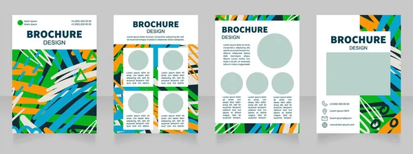 Fine Art Magazine Blank Brochure Design Template Set Copy Space — Vettoriale Stock