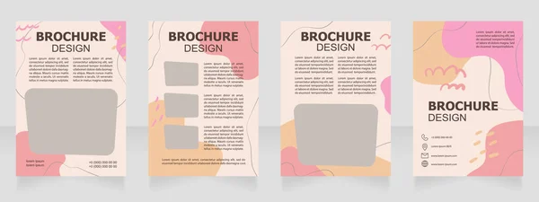 Art Plagiarism Awareness Blank Brochure Design Template Set Copy Space — Vetor de Stock
