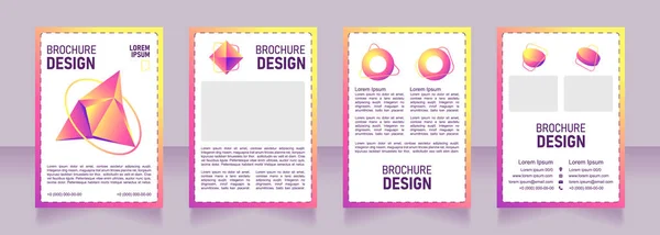 Abstraktes Blanko Broschüren Design Vorlagenset Mit Kopierraum Für Text Sammlung — Stockvektor