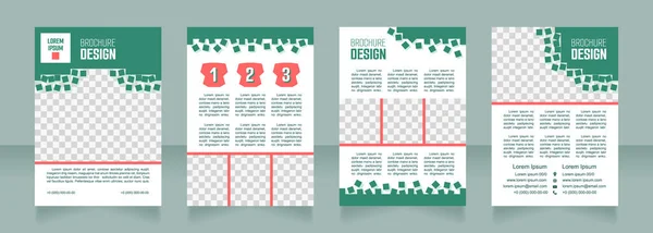 Eco Camp Und Rest Blanko Broschüre Design Vorlagenset Mit Kopierraum — Stockvektor