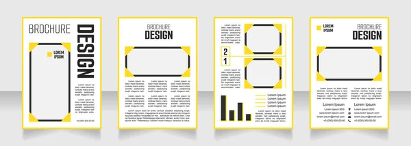 Company Press Release Blank Brochure Design Template Set Copy Space — Stock Vector