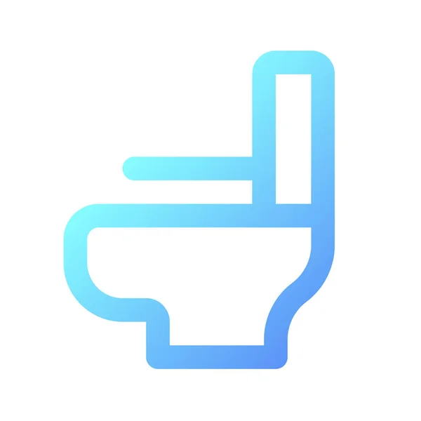 Toaletní Hrnec Pixel Perfektní Gradient Lineární Ikona Vodní Skříň Umývárny — Stockový vektor