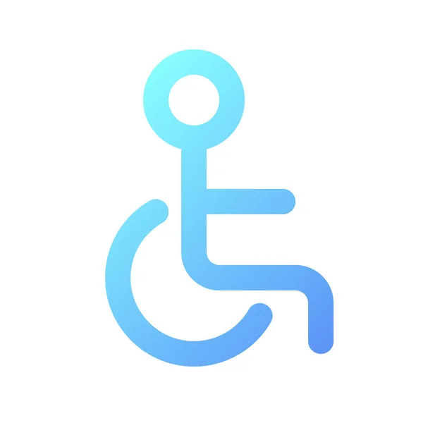 Disability Pixel Perfect Gradient Linear Icon Accessibility Disabled People Hotel — Stock Vector