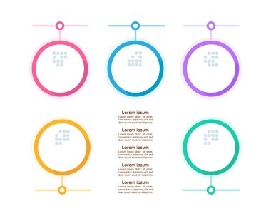 Alternatif aile formları Infographic grafik tasarım şablonu. Sosyal kurum. Boş kopya boşluklu soyut vektör bilgi tablosu. Beş adımlı eğitici grafikler. Görsel veri sunumu