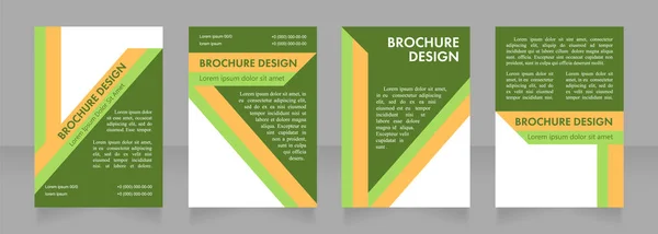 Organic Food Business Blank Brochure Layout Design Agricultura Biológica Modelo — Vetor de Stock