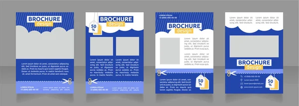 Freunde Und Familie Rabatte Leere Broschüre Design Vorlagenset Mit Kopierraum — Stockvektor