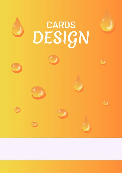 Modello Progettazione Schede Vettoriali Gradiente Arancione Poster Con Illustrazioni Piatte — Vettoriale Stock