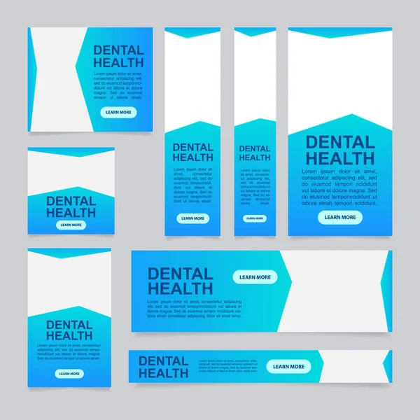 Online Dentistry Course Web Banner Design Template Vector Flyer Text — Stock Vector