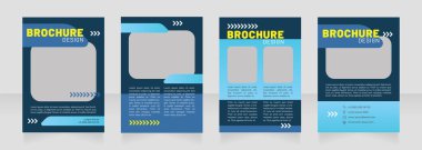 Alternatif yakıt mavisi, sarı boş broşür tasarımı. Metin için kopyalama alanı ile şablon ayarlandı. Önceden hazırlanmış şirket raporları koleksiyonu. Düzenlenebilir 4 sayfa. Barlow Siyah, Normal, Nunito Light yazı tipleri